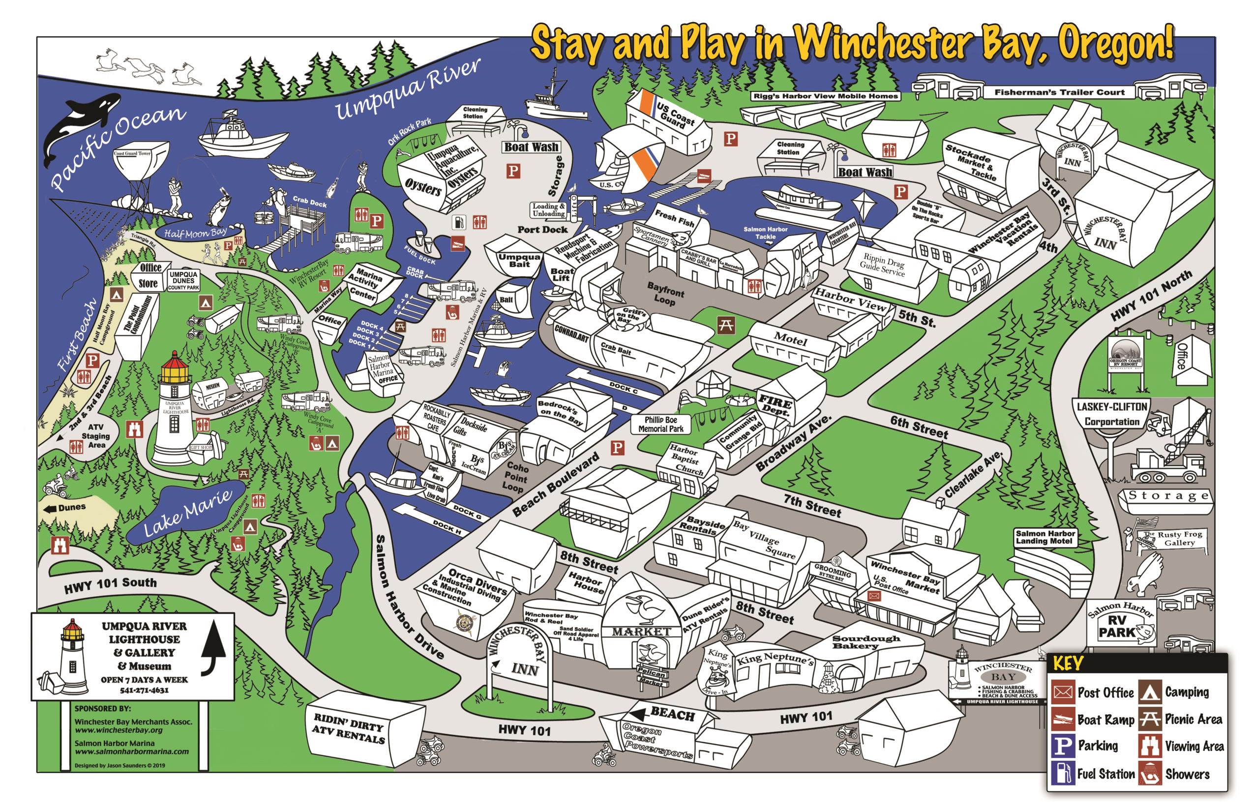 Winchester Bay Oregon Map Maps – Reedsport/Winchester Bay